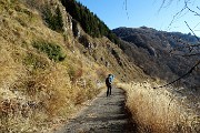 26 Stradetta ornata ai lati da alti steli d'erba secca con vista sulla cima de 'I Canti'